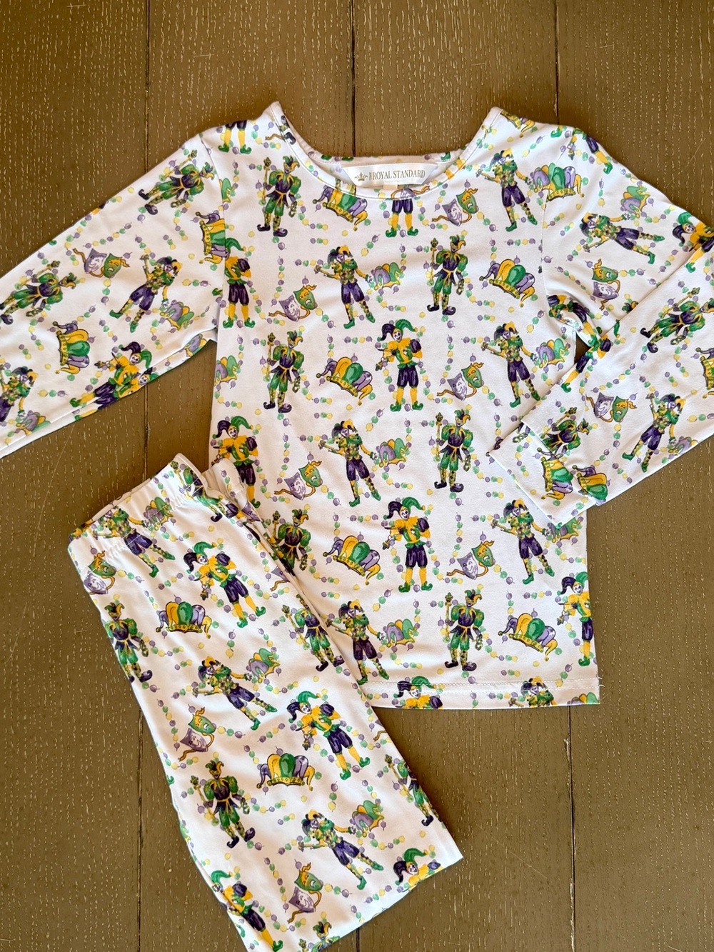 The Royal Standard Girls’ Mardi Gras 2-Piece Matching Pajama Set • Size 6 (S)